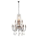 Heidi 2 Tier Wooden Chandelier